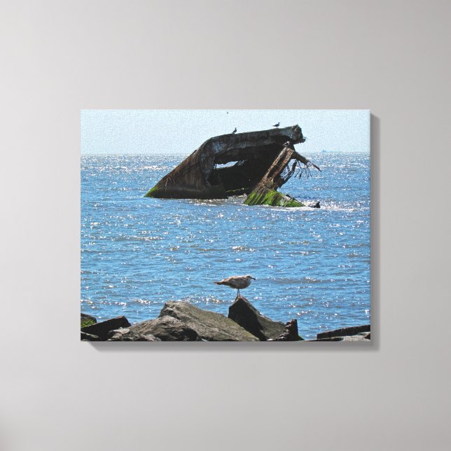 Lienzo Shipwreck de Cape May (Anverso)