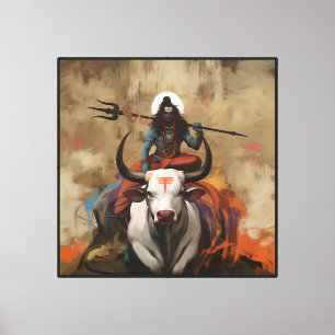 Lienzo Shiva en Nandi Canvas Wall Art
