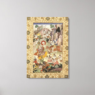 Lienzo Shiva que mata al demonio Andhaka, c.1585-90