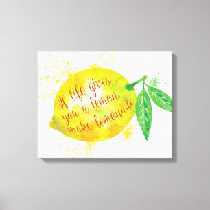 Lienzo Si La Vida Te Da Un Limón, Haz Lemonade