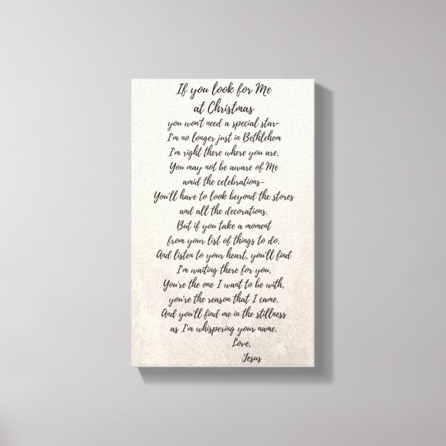 Lienzo Si me buscas a los Navidades (Anverso)