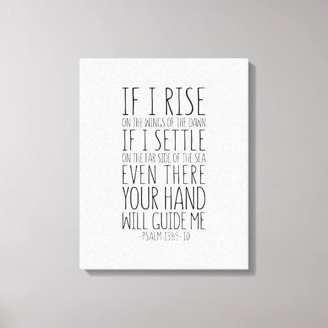 Lienzo Si Me Levanto Sobre Las Alas Del Amanecer, Salmo 1 (Anverso)