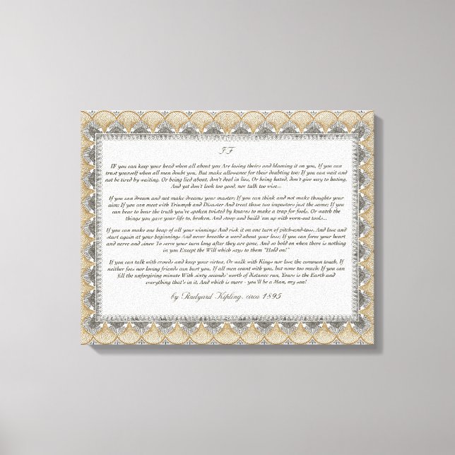 Lienzo Si poema de Rudyard Kipling (Anverso)