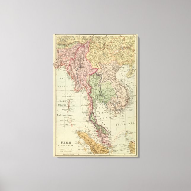 Lienzo Siam, Birmania y Anam (Anverso)