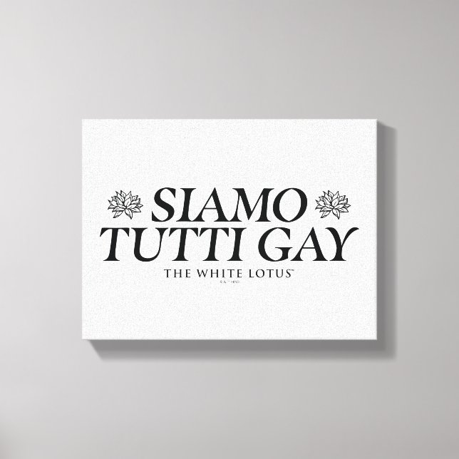 Lienzo Siamo Tutti Gay - El Lotus blanco (Anverso)