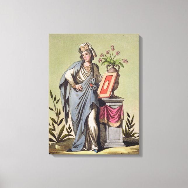 Lienzo Sibil de Cumae, No. 16 de la "Roma antigua", grave (Anverso)