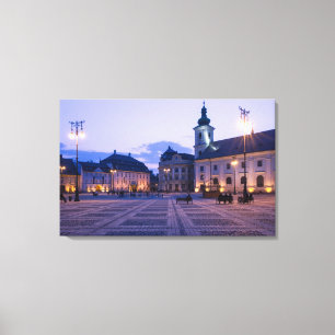 Lienzo Sibiu por noche