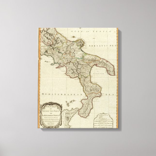 Lienzo Sicilia, Reino de Nápoles (Anverso)