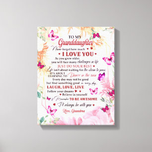 Lienzo Siempre estaré contigo, a mi nieta