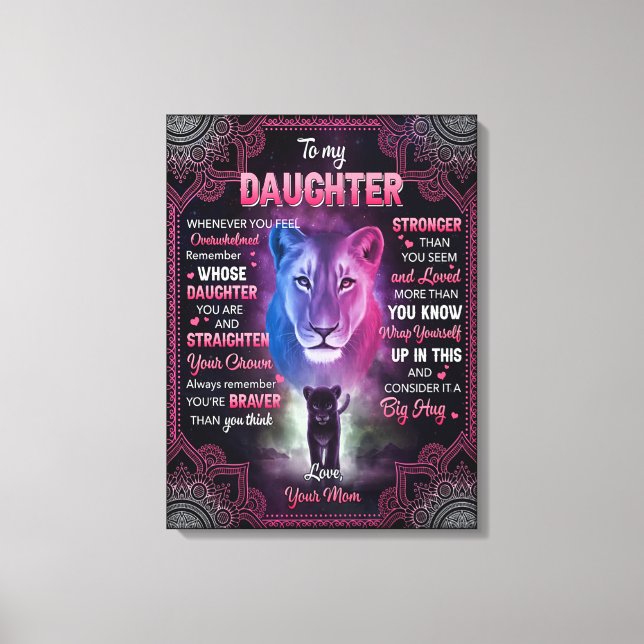 Lienzo Siempre Que Te Sientas Abrumada Con La Madre Del L (Anverso)