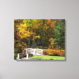 Lienzo Siete Springs Fall Bridge I Otoño Paisaje