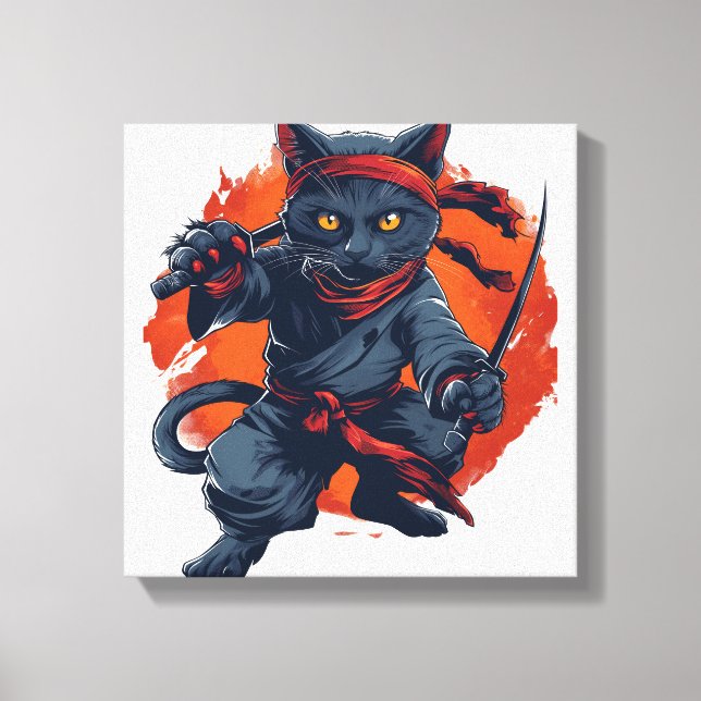 Lienzo Sigilo de Gato Ninja (Anverso)
