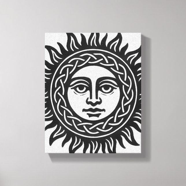 Lienzo Sigilo del Rostro Solar - Emblema del Sol Negro (Anverso)