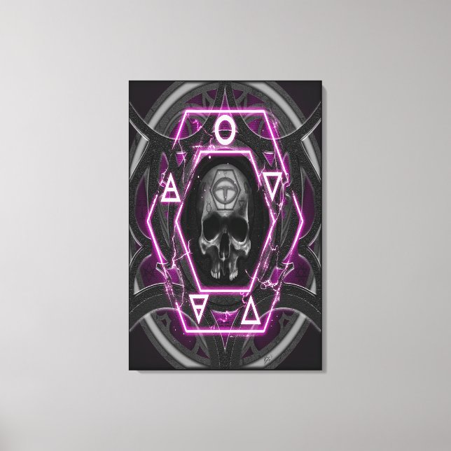 Lienzo Siglos de cráneo y sellos (Anverso)