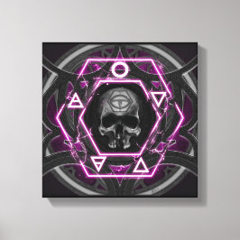 Lienzo Siglos de cráneo y sellos