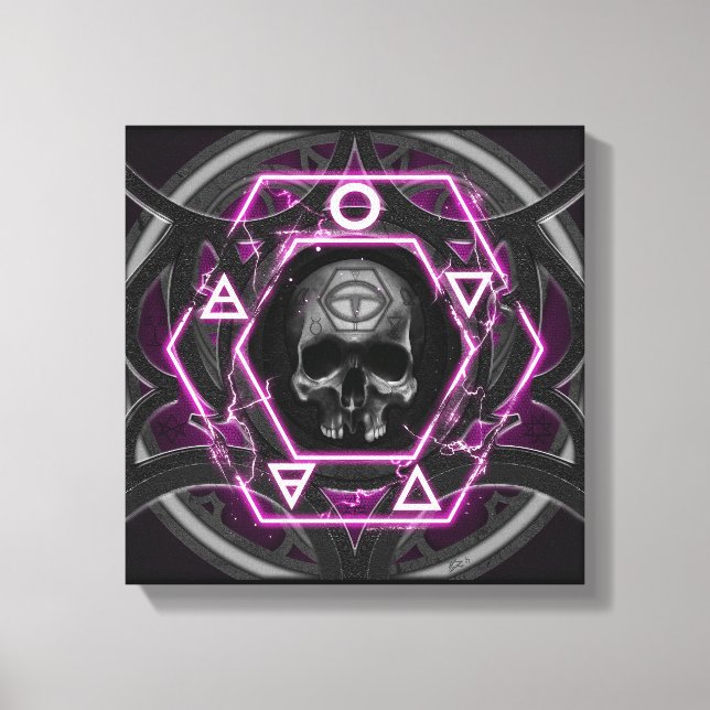 Lienzo Siglos de cráneo y sellos (Anverso)