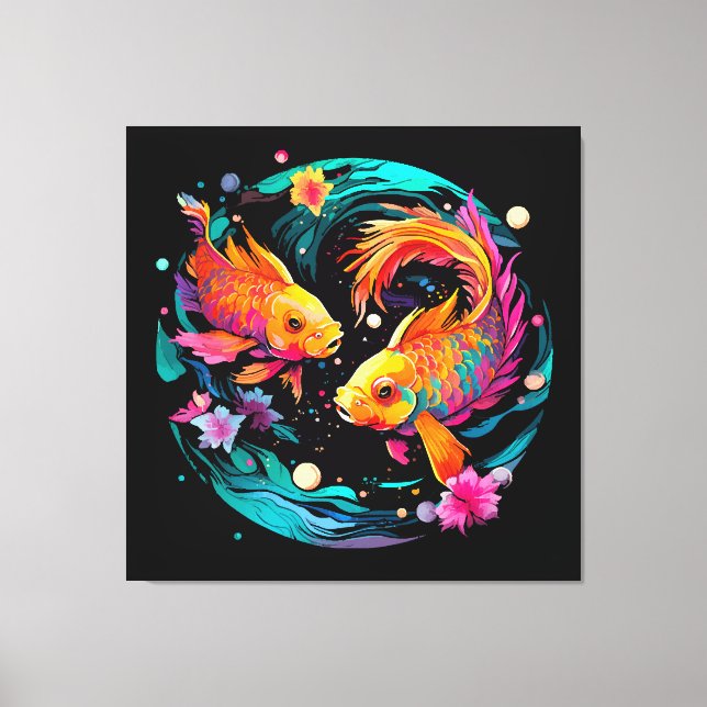 Lienzo Signo Astrológico Piscis (Anverso)