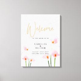 Lienzo Signo de bienvenida de Boda Lirio Rosa Calla
