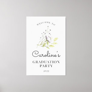 Lienzo Signo de bienvenida de graduación de Flor Silvestr