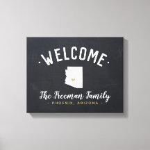 Signo de bienvenida de monograma de la familia Ari