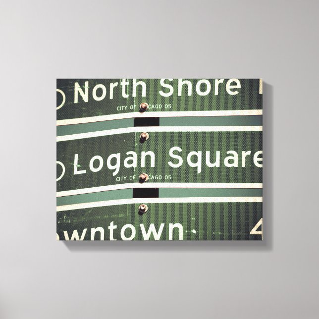 Lienzo Signo de calle de Chicago (Anverso)