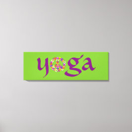 Lienzo Signo de paz de yoga floral