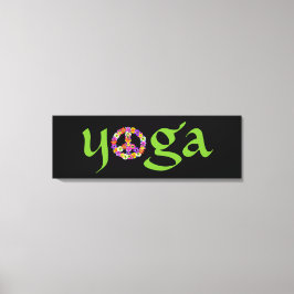 Lienzo Signo de paz de yoga floral