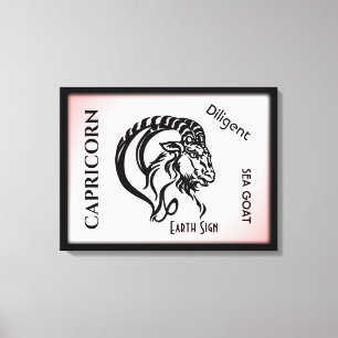 Lienzo Signo y Símbolo del Zodiaco de Capricornio