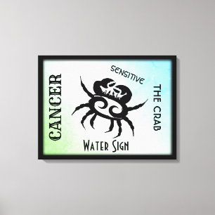 Lienzo Signo zodiacal Cáncer enmarcado
