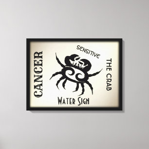 Lienzo Signo zodiacal Cáncer enmarcado