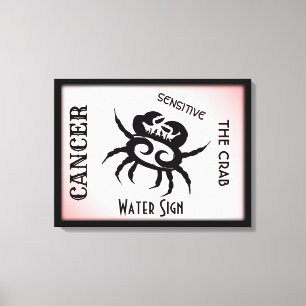 Lienzo Signo zodiacal Cáncer enmarcado
