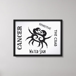 Lienzo Signo zodiacal Cáncer enmarcado