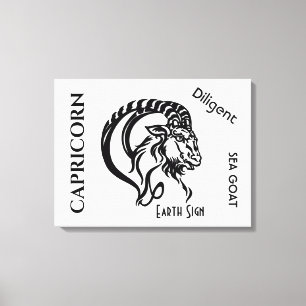 Lienzo Signo zodiacal Capricornio y símbolo