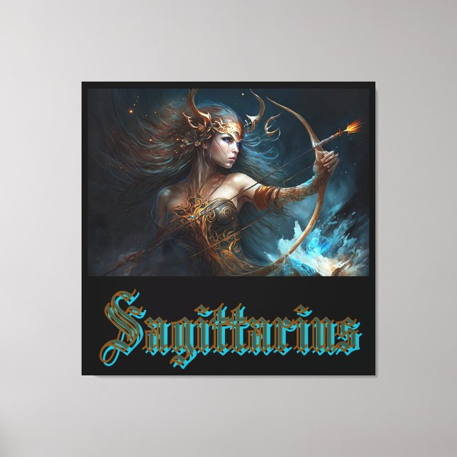 Lienzo Signo zodiacal Sagitario (Anverso)