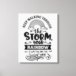 Lienzo Sigue Caminando Por La Tormenta