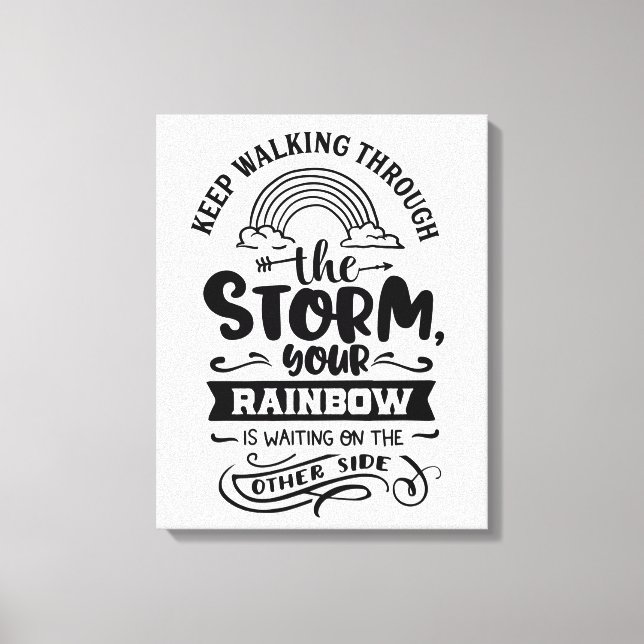 Lienzo Sigue Caminando Por La Tormenta (Anverso)