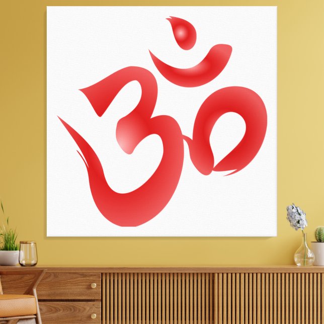 Lienzo Sílaba hindú sagrada (Aum) e imagen mantra (Insitu (Sala de estar))