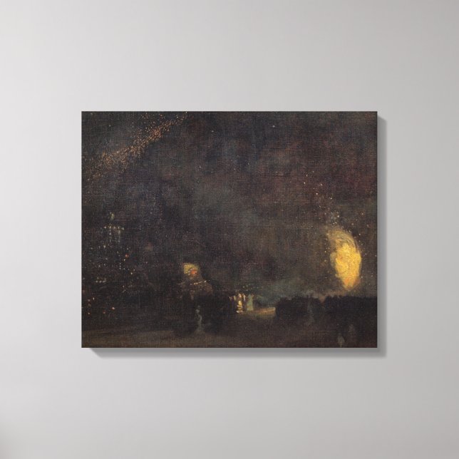 Lienzo Silbador - Nocturne, Negro y Oro, El lugar del fue (Anverso)