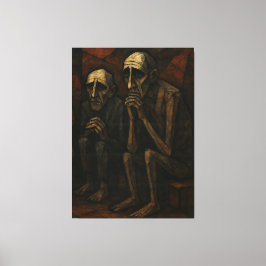 Lienzo Silent Companions" | Cubist & Expressionist .