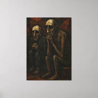 Lienzo Silent Companions" | Cubist & Expressionist .