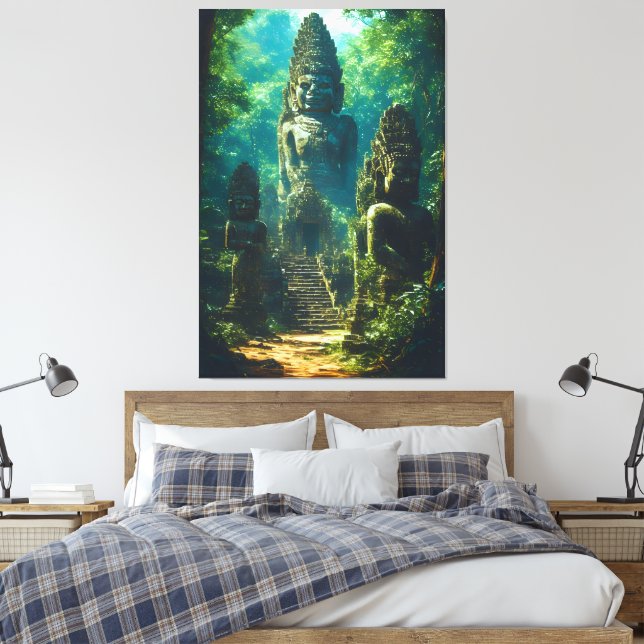Lienzo Silent Guardians of Siam (Insitu(Dormitorio))
