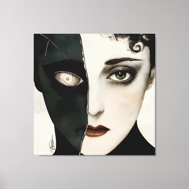 Lienzo Silent Hell - Dark Art Stretched Canvas Print (Anverso)