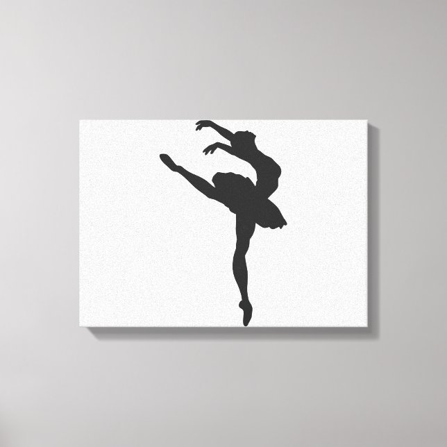 Lienzo Silhouette de la bailarina (Anverso)