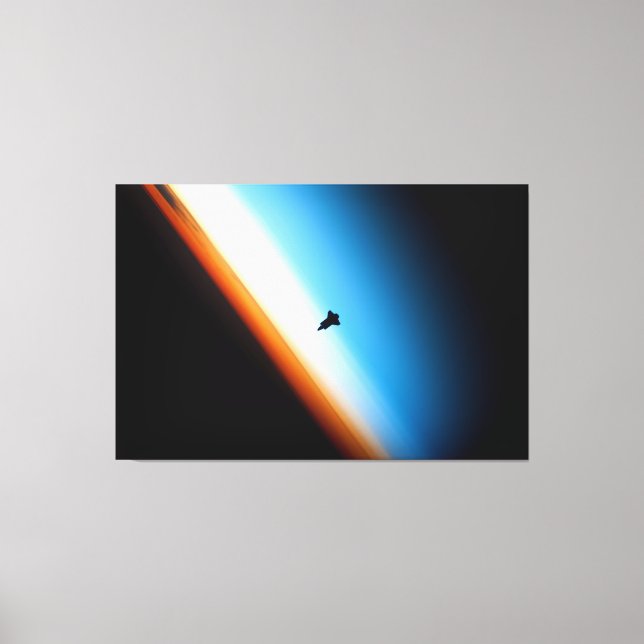 Lienzo Silhouette de la iniciativa del transbordador espa (Anverso)