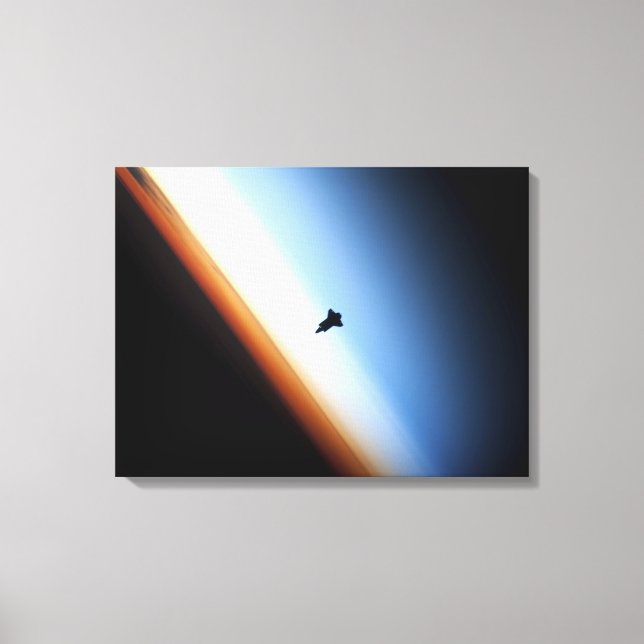 Lienzo Silhouette de la lanzadera espacial Endeavor (Anverso)