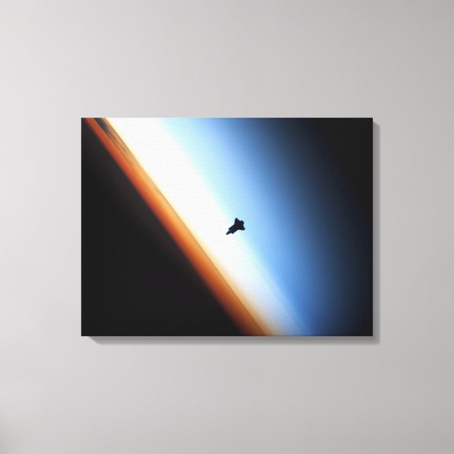 Lienzo Silhouette de la lanzadera espacial Endeavor (Anverso)