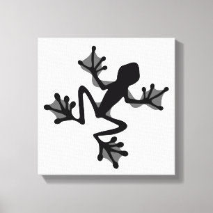 Lienzo Silhouette de rana