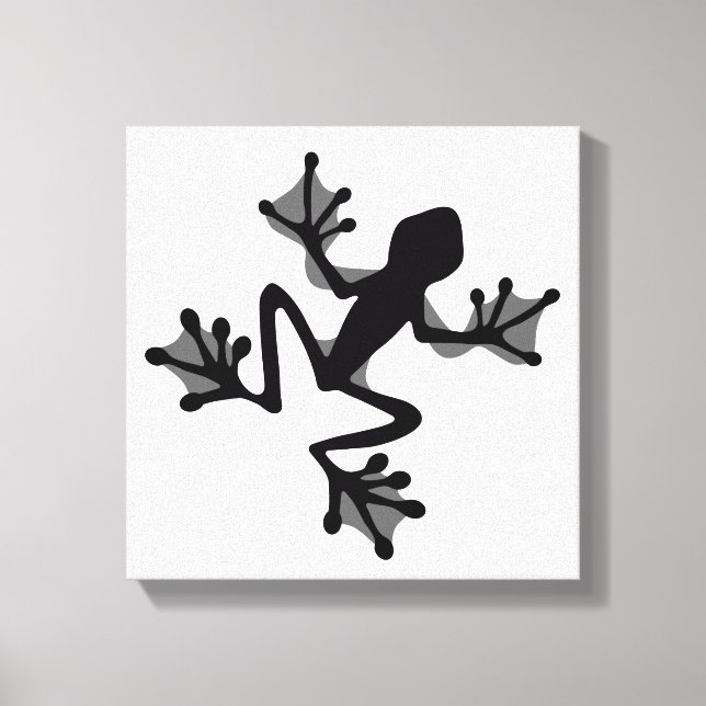 Lienzo Silhouette de rana (Anverso)