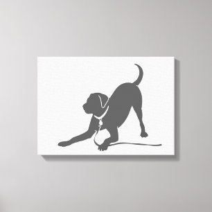 Lienzo Silhouette de recuperación de Labrador