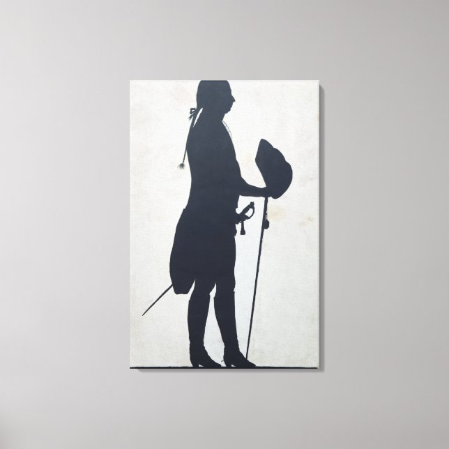 Lienzo Silhouette de un hombre (Anverso)
